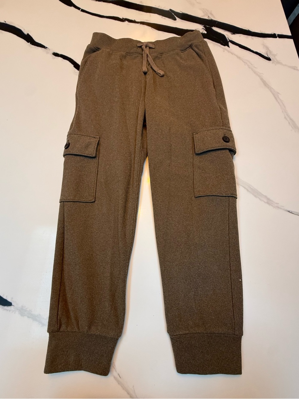 abercrombie kids Super Soft Ribbed Cargo Jogger Pants